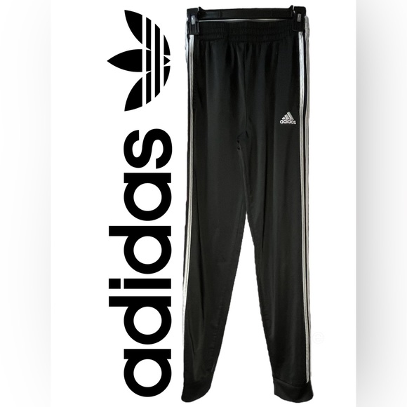 adidas Bottoms Boys Essentials 3stripe Tricot Pantblackwhite Sport